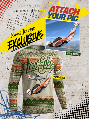 Live Epic Snowfade Xmas Custom Long Sleeve Jersey