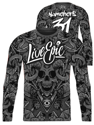 Live Epic Lucifer Multicolor Custom Long Sleeve Jersey