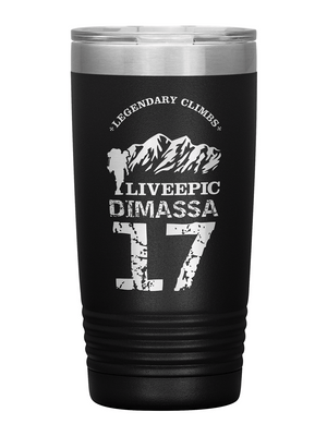 [multicolor] Personalized Legendary Climbs 20oz Insulated Tumbler
