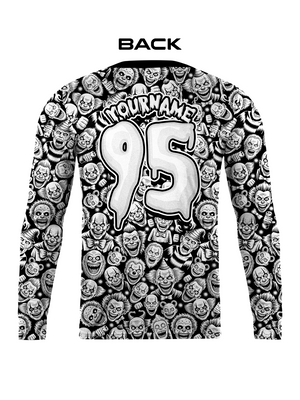 Die Epic Creepy Clown Custom Long Sleeve Jersey