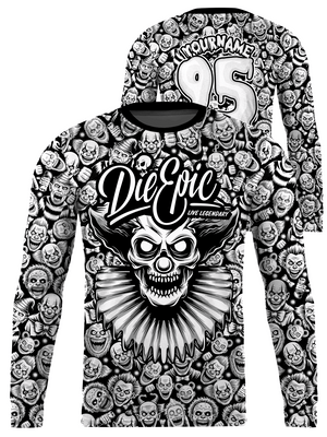 Die Epic Creepy Clown Custom Long Sleeve Jersey