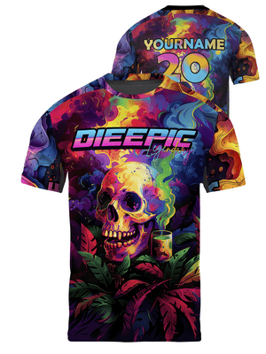 Die Epic Cosmic Cascade Custom Short Sleeve Jersey