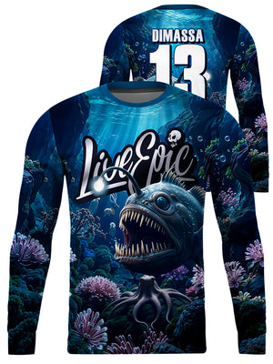 Live Epic Deep Sea A Custom Long Sleeve Jersey
