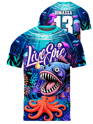 Live Epic Deep Sea B Custom Short Sleeve Jersey