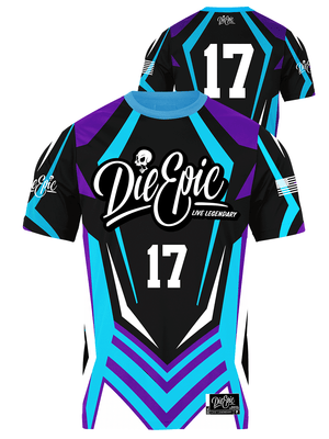 Die Epic Purple Armor Custom Short Sleeve Jersey