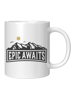 Epic Awaits 11oz White Mug