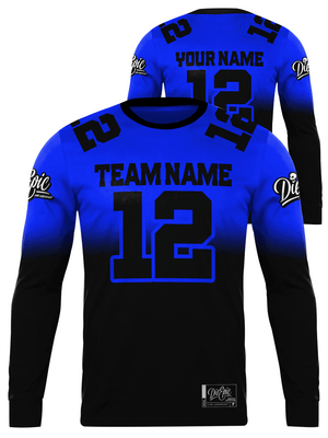 Die Epic Teams Faded Multicolor Custom Long Sleeve Jersey