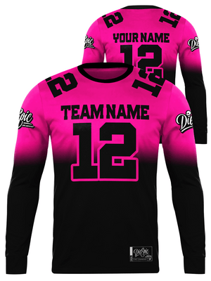 Die Epic Teams Faded Multicolor Custom Long Sleeve Jersey