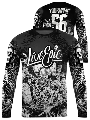 Live Epic Freefall Forever Custom Long Sleeve Jersey