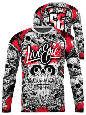 Live Epic Bone Breaker Custom Long Sleeve Jersey