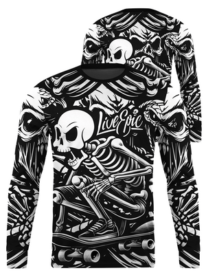 Live Epic Skeleton Long Sleeve Jersey