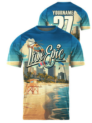 Live Epic Coastal Skies One Custom Short Sleeve Jersey