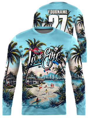 Live Epic Coastal Skies Two Custom Long Sleeve Jersey