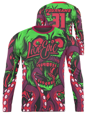 Live Epic Octopus Custom Long Sleeve Jersey