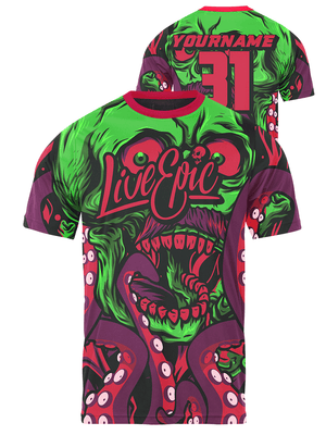 Live Epic Octopus Custom Short Sleeve Jersey