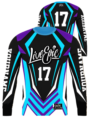 Live Epic Purple Armor Custom Long Sleeve Jersey