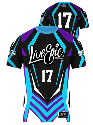 Live Epic Purple Armor Custom Short Sleeve Jersey