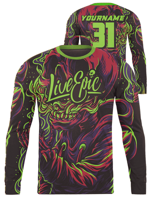 Live Epic Spooky Custom Long Sleeve Jersey