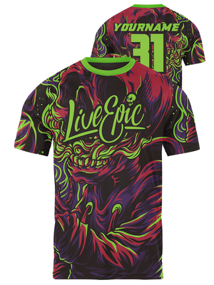 Live Epic Spooky Custom Short Sleeve Jersey