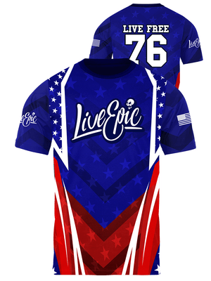 Live Epic USA Custom Short Sleeve Jersey