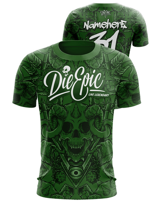 Die Epic Lucifer Multicolor Custom Short Sleeve Jersey