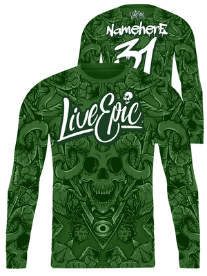 Live Epic Lucifer Multicolor Custom Long Sleeve Jersey