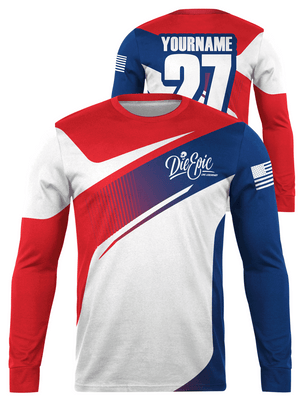 Die Epic Battle Born Custom Long Sleeve Jersey