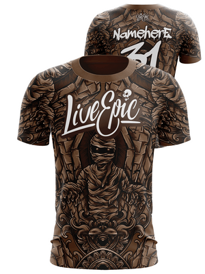 Live Epic Mummy Multicolor Custom Short Sleeve Jersey