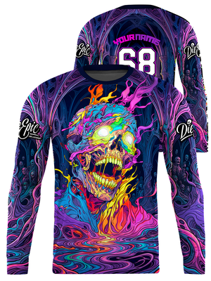 Die Epic Neon Revenant Custom Long Sleeve Jersey