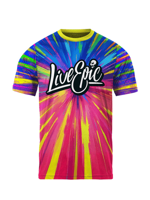 Live Epic Tie Dye Custom Short Sleeve Jersey