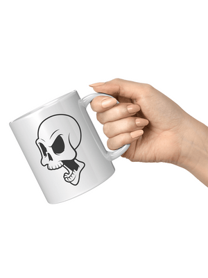 Skull 11oz White Mug