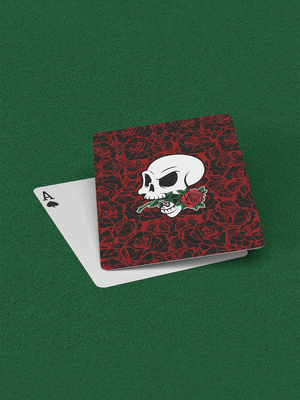 Die Epic Skull Roses Playing Cards