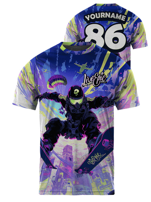Live Epic Techno Based Custom Short Sleeve Jersey