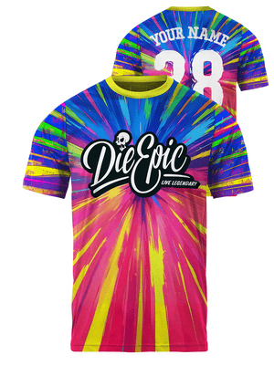 Die Epic Tie Dye Custom Short Sleeve Jersey