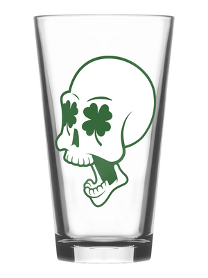 St. Patrick's Skull Beer Pint Glass 16oz