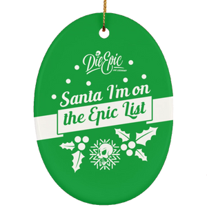 Epic Ceramic Oval Ornament