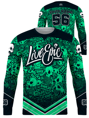 Live Epic Sticker Bomb Custom Long Sleeve Jersey