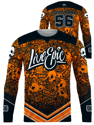 Live Epic Sticker Bomb Custom Long Sleeve Jersey