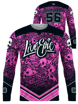 Live Epic Sticker Bomb Custom Long Sleeve Jersey
