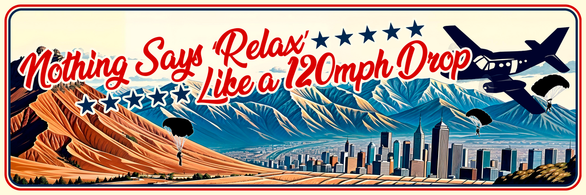 [USA ship only] Skydiving White Bumper Sticker