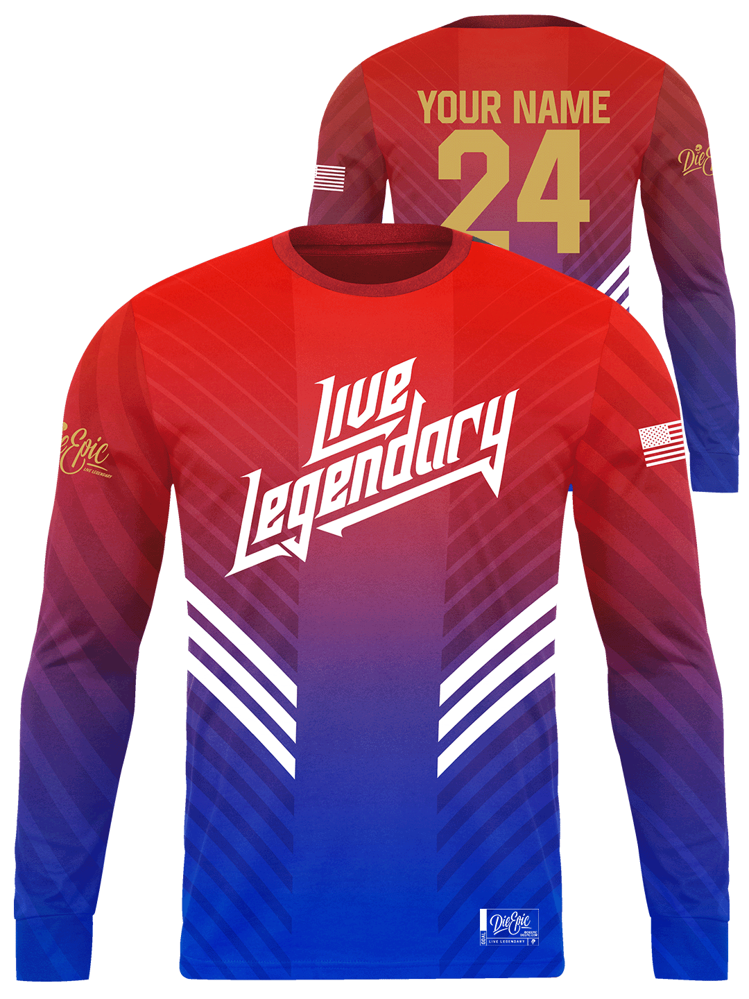 Live Legendary New Era Custom Long Sleeve Jersey