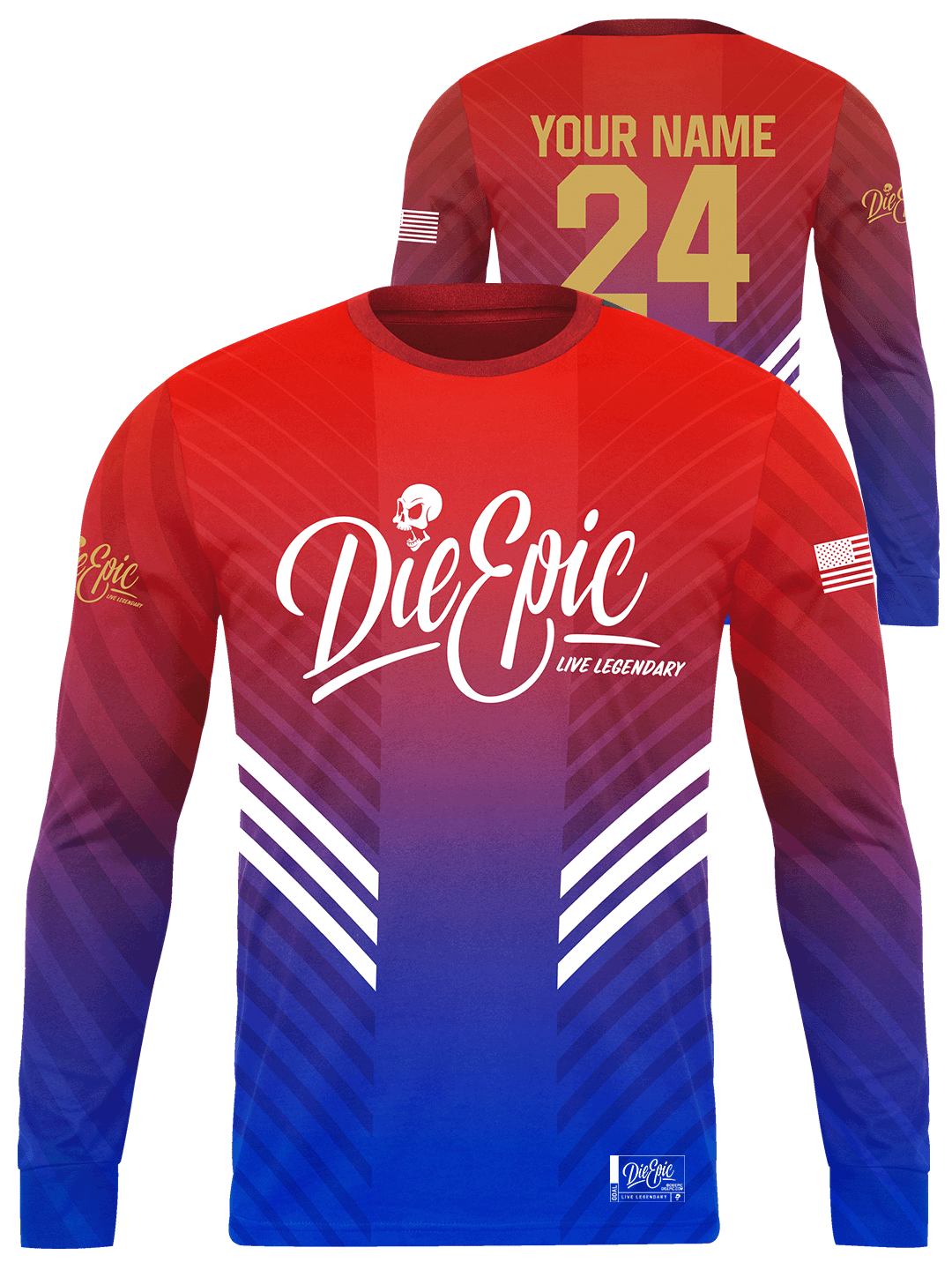 Die Epic New Era Custom Long Sleeve Jersey