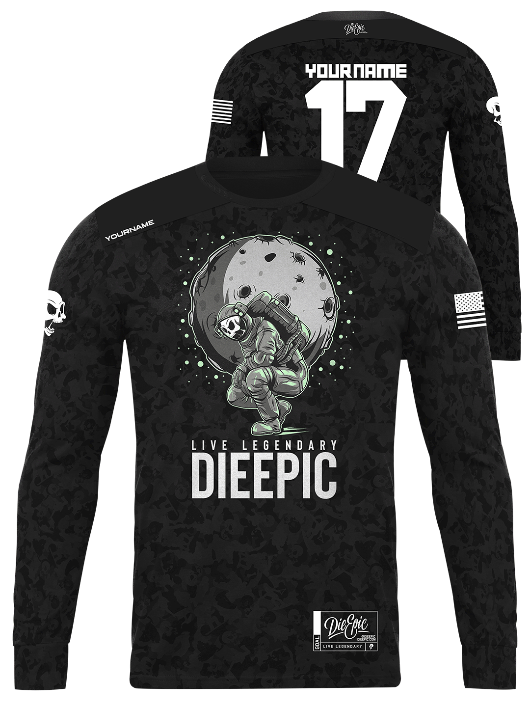 Die Epic Adrenaline Camo Meets Astro Custom Long Sleeve Jersey