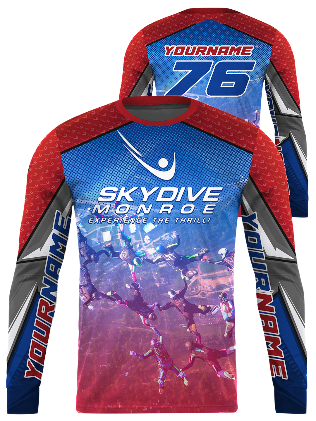 Skydive Monroe Champions Custom Long Sleeve Jersey