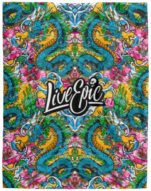 [USA ONLY] Live Epic Tatsu Cozy Plush Fleece Blanket - 60x80