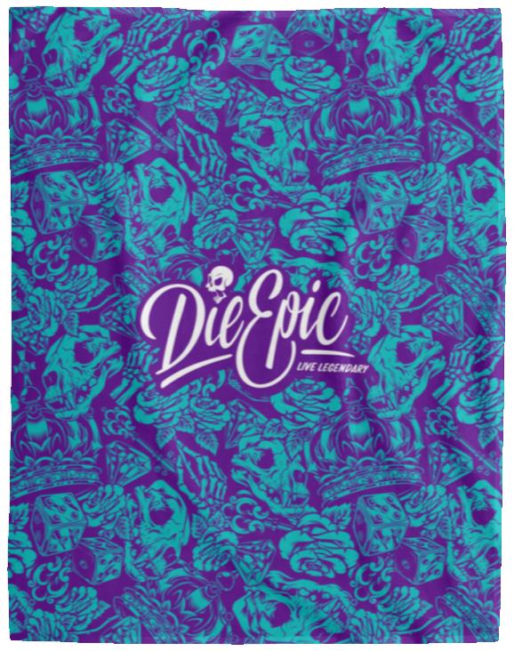 [USA ONLY] Die Epic Tattoo Flash Cozy Plush Fleece Blanket - 60x80
