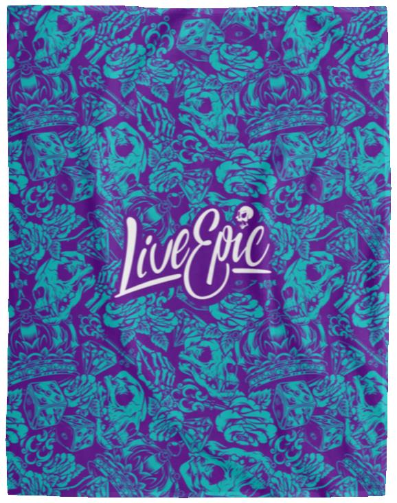 [USA ONLY] Live Epic Tattoo Flash Cozy Plush Fleece Blanket - 60x80