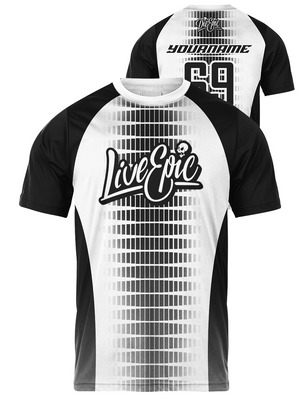 [STAY HAPPY CHARITY] Live Epic Grid Custom Short Sleeve Jersey