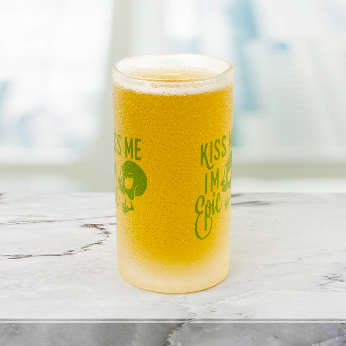 Kiss_Me_Im_Epic_Frosted_Beer_Stein_16oz_Stein_Filled_Center_Mockup.png