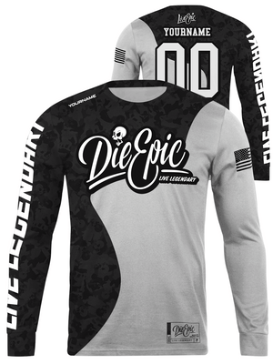 Die Epic Yin Yang Custom Long Sleeve Jersey